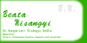 beata misangyi business card